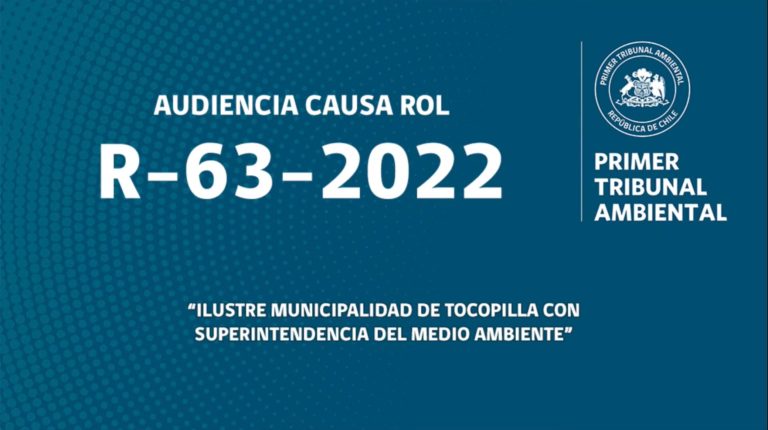 R-63-2022: «Ilustre Municipalidad de Tocopilla con Superintendencia del Medio Ambiente»