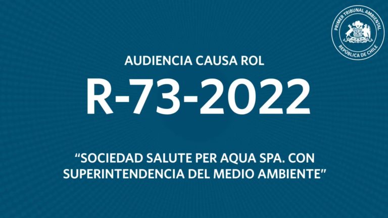 R-73-2022: «Sociedad Salute Per Aqua SpA. con Superintendencia del Medio Ambiente»