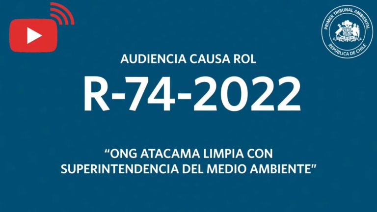 R-74-2022: «ONG Atacama Limpia con Superintendencia del Medio Ambiente»