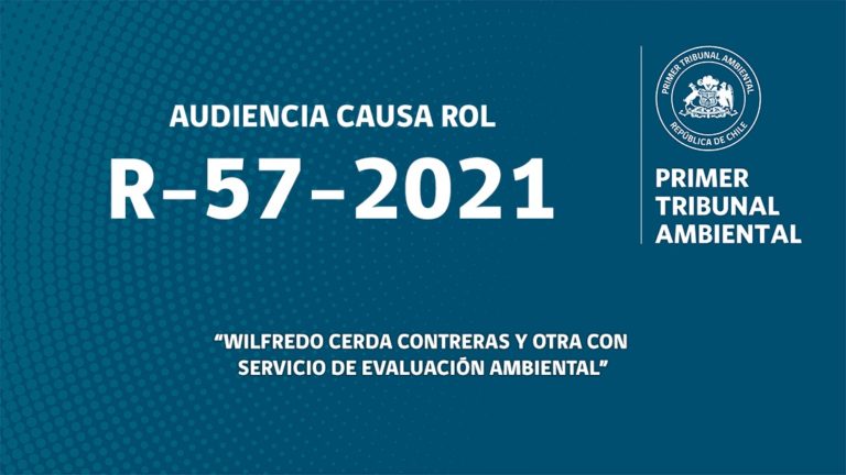 Audiencia R-57-2021 «Wilfredo Cerda Contreras y otra con Servicio de Evaluación Ambiental»