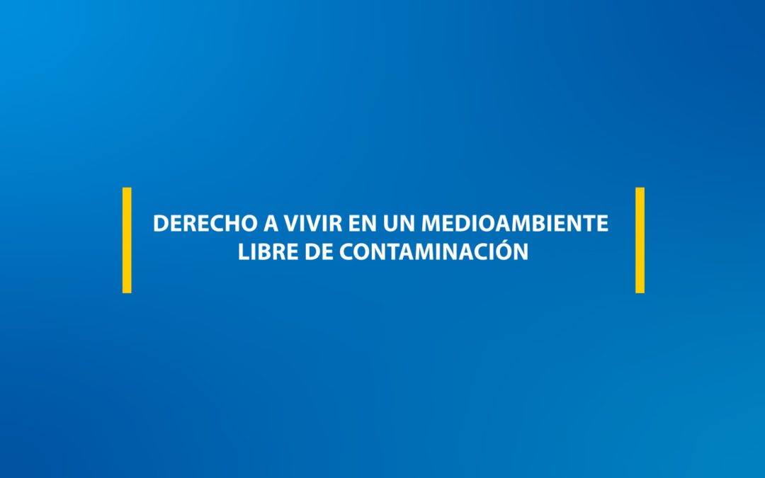 Cápsula 9: Derecho a vivir en un medioambiente libre de contaminación