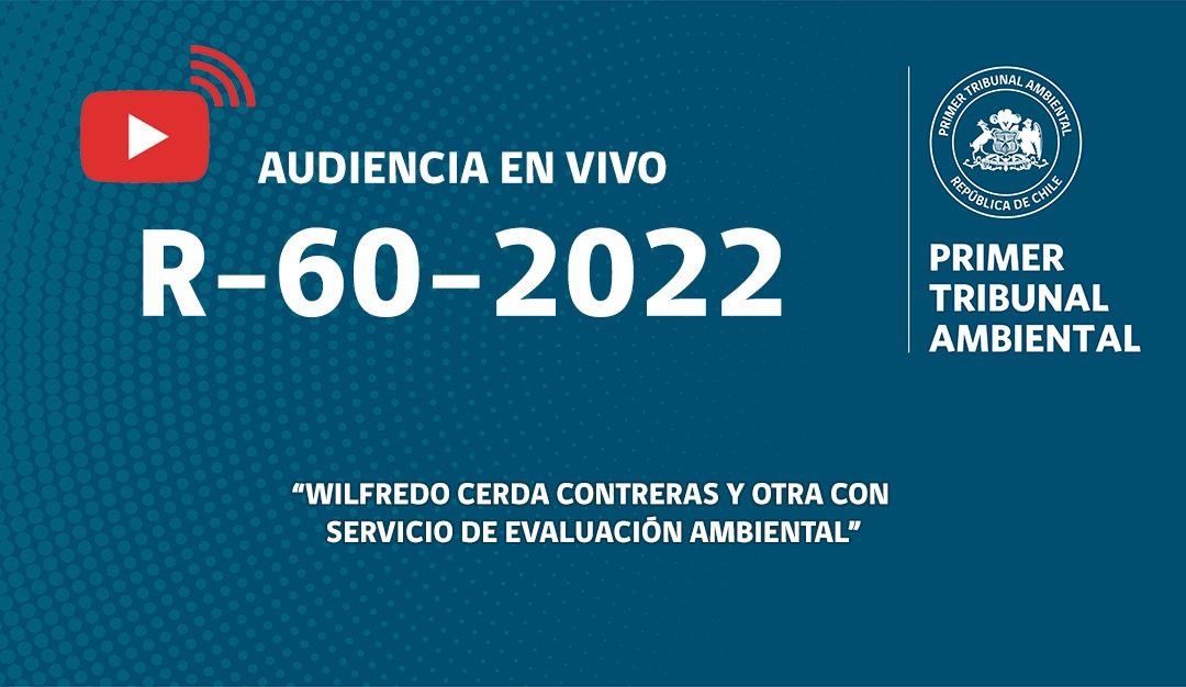 Ahora: audiencia R-60-2022 «Wilfredo Cerda Contreras y otra con Servicio de Evaluación Ambiental»