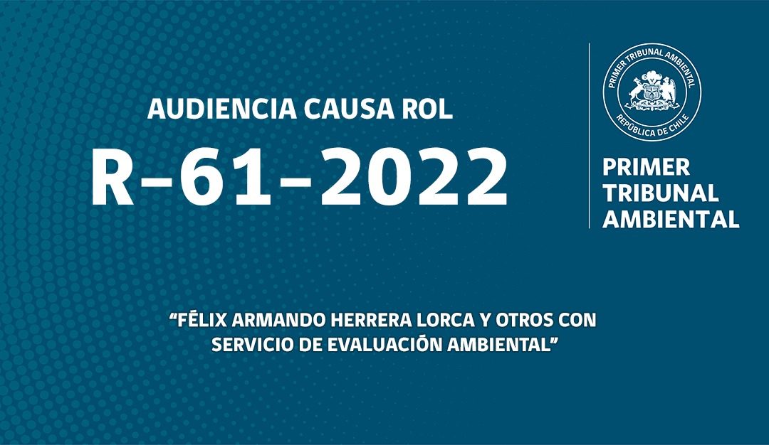 Ahora: audiencia R-61-2022 «Félix Armando Herrera Lorca y otros con Servicio de Evaluación Ambiental»